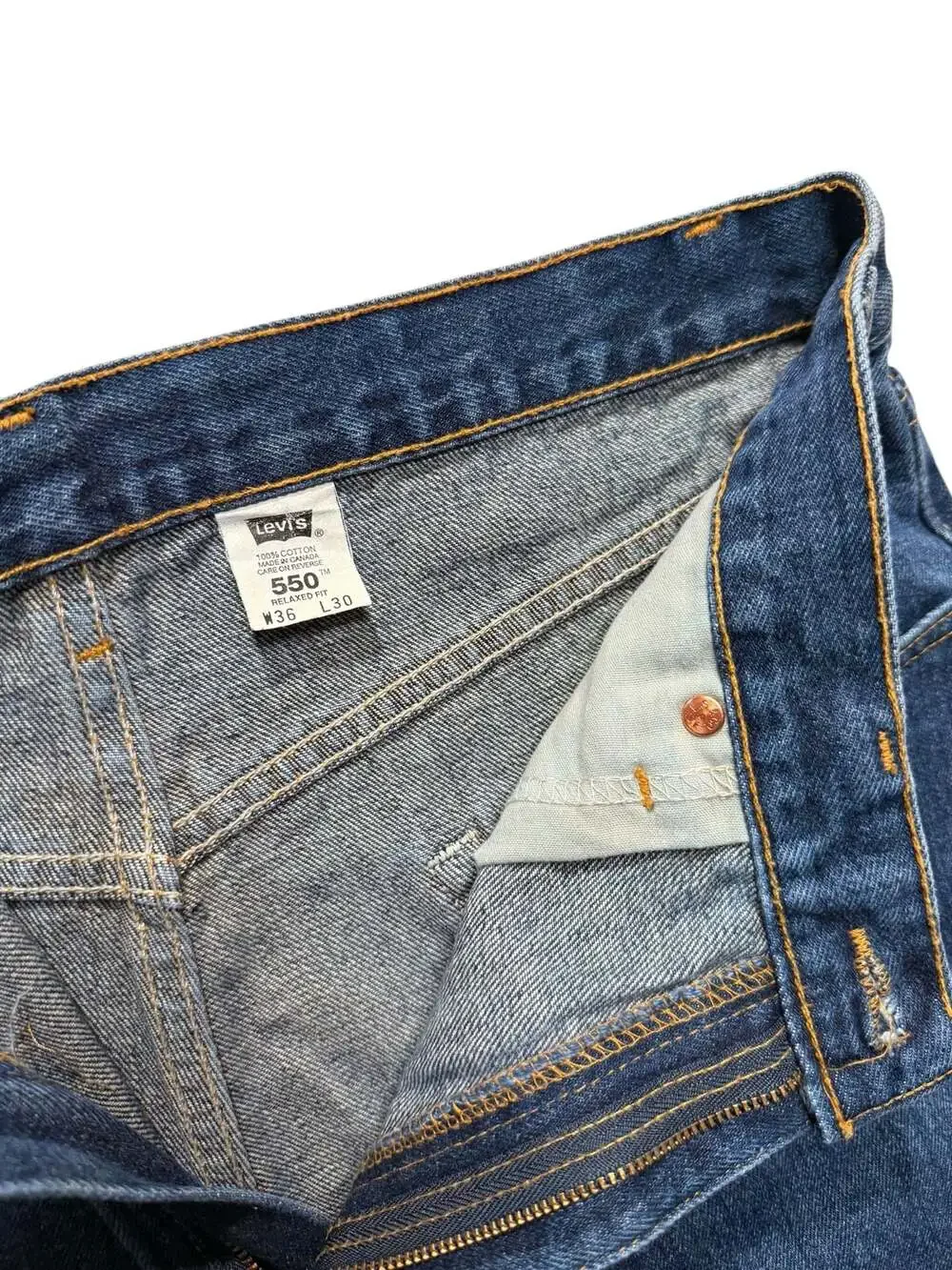 Levi's 550 Relaxed Fit Denim Jeans Men's 36x30 Blue Cotton